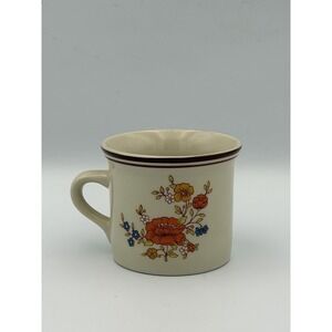 Vintage Summer Garden by Excel Linda Floral Stoneware Soup Mug Country Farmhouse